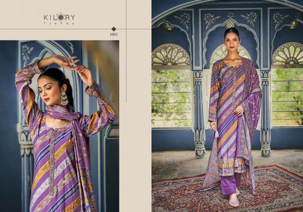 Kilory Humsafar Viscose Muslin Digital Foil Printed Dress Material